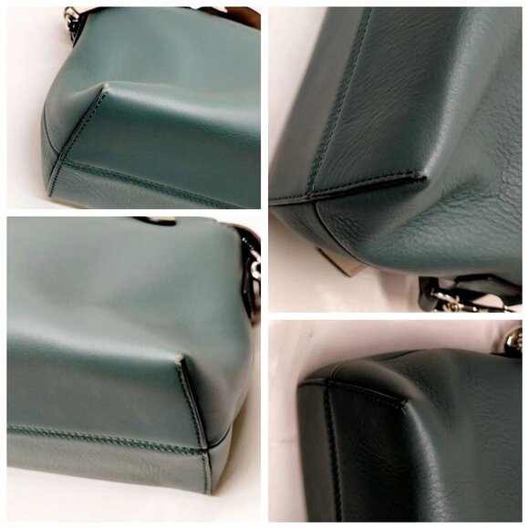 Fendi Hand Bag Green Leather 749-052925 - Picture 6 of 13